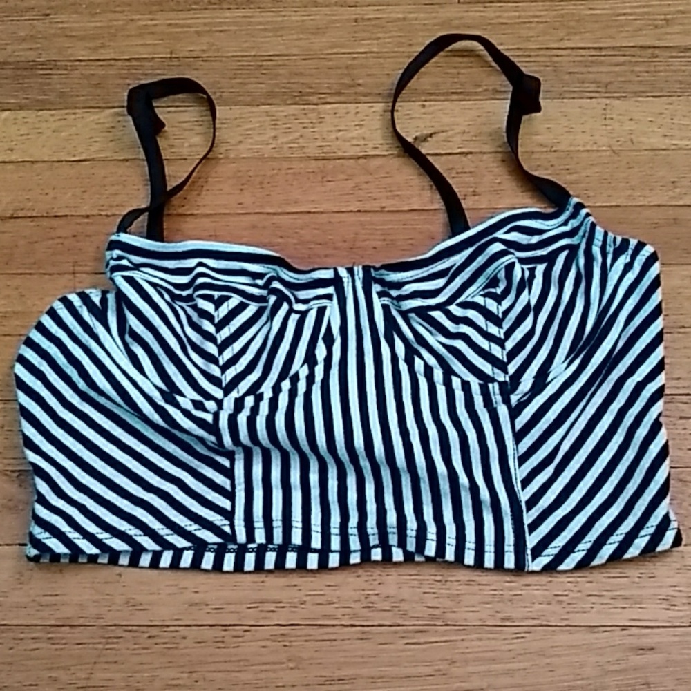 AA stripe underwear bustier